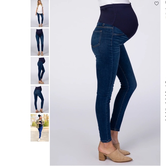 PinkBlush Maternity - Maternity Jeans- Blue Jeans- Worn ONCE! - Picture 2 of 4